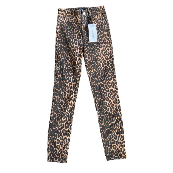 Zara Trafaluc Hi-Rise Skinny Leopard Animal Print Jeans Size 4 NWT - Picture 2 of 9